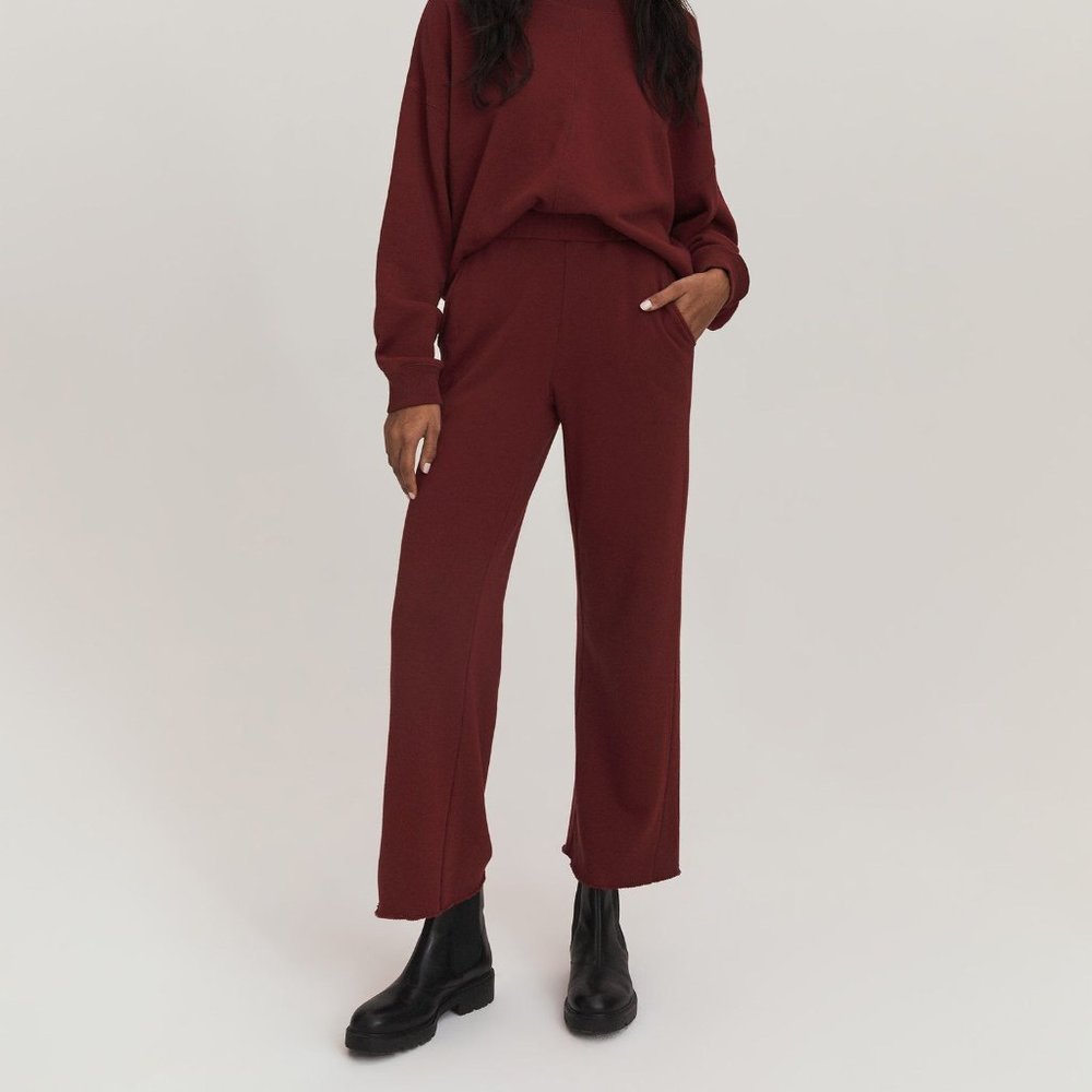 Wide Leg Cropped Sweatpants